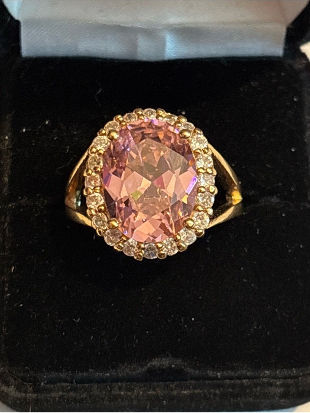 Unique Vintage JBK Jacqueline Kennedy vermeil gold on silver 925 gem stones ring
